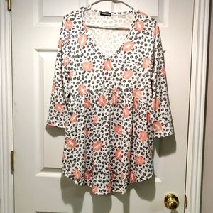 Leopard heimish babydoll top